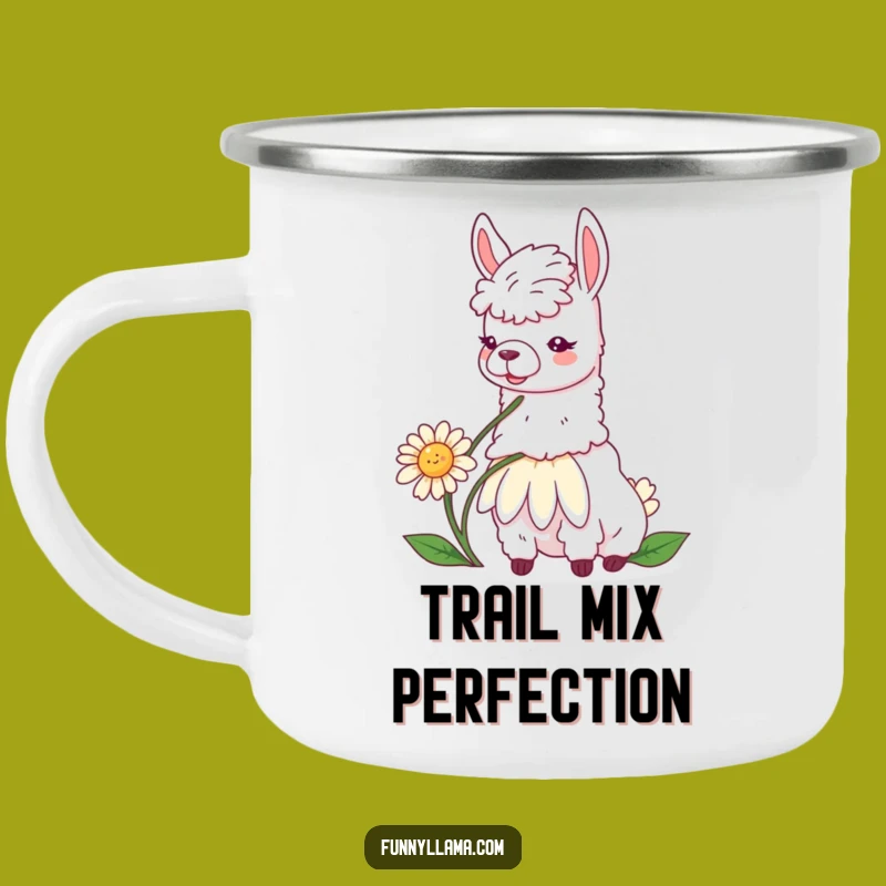 Funny Llama Daisy Camping Mug: Peaceful Sips on Your Adventures