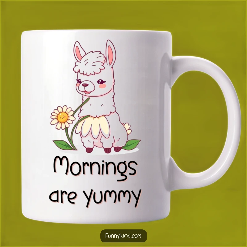 Funny Llama Daisy Mug: A Peaceful and Hilarious Morning Sip