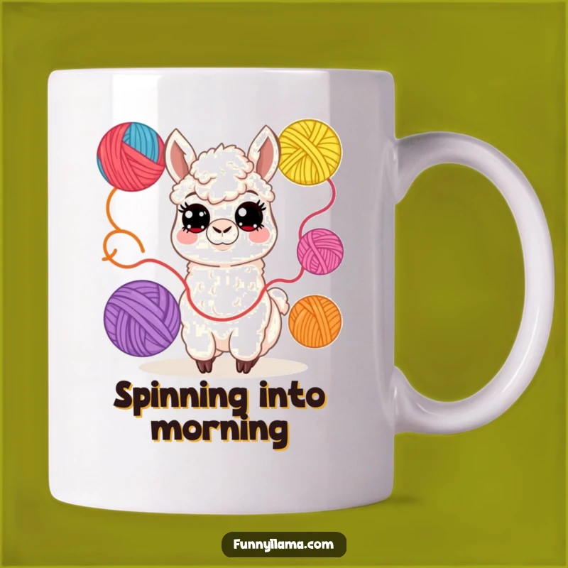 Funny Llama Yarn Juggler Mug: Whimsical Crafty Fun, A Hilarious Gift
