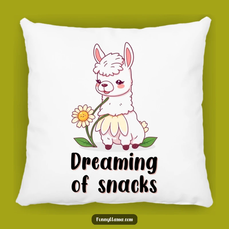 Funny Llama Daisy Pillow: Cozy Comfort with a Hilarious Zen