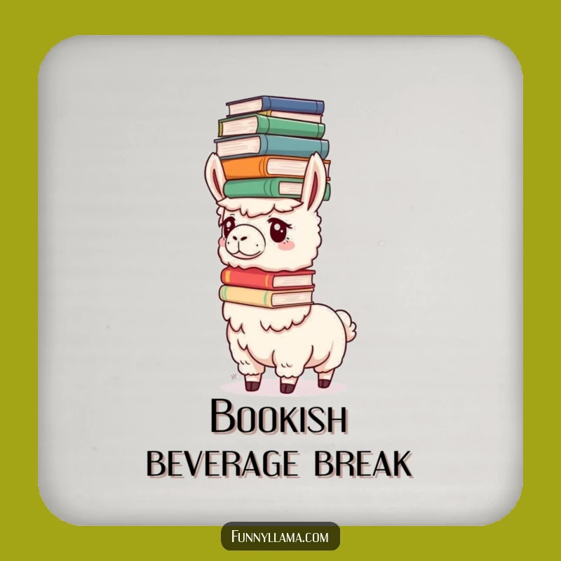 Funny Determined Llama Coaster: Book Balancing Llama Decor for Smart Surfaces