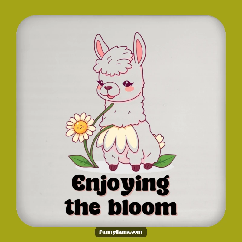 Funny Llama Daisy Coasters: Protect Your Table with Hilarious Peace