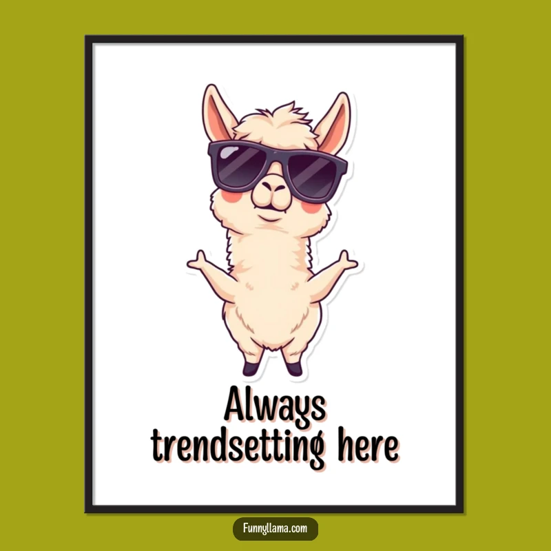 Funny Llama Poster: Hilarious Wall Art for Animal Lovers