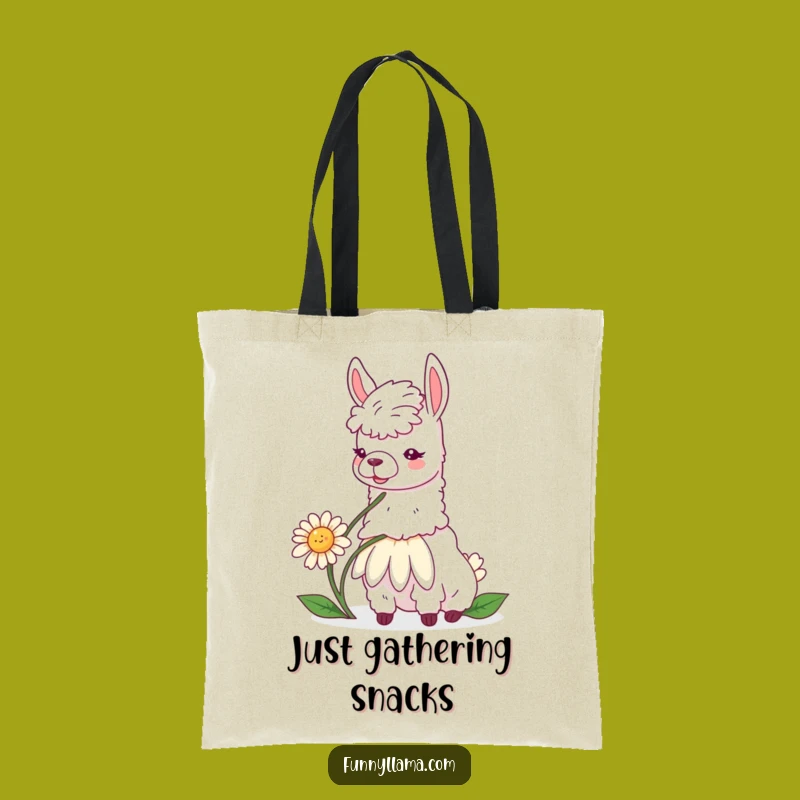 Funny Llama Daisy Tote Bag: Carry Your Happiness Hilariously